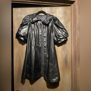 SHEIN Black Puff Sleeve Dress